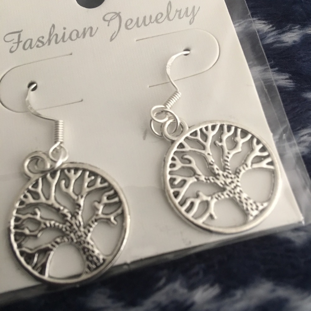 925 solid sterling silver Tree of Life Earrings🦋 - Picture 4 of 4
